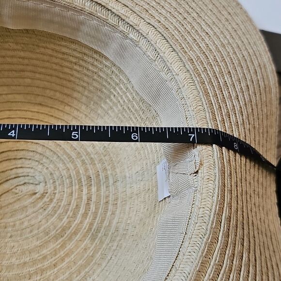 Floral Ribbon Straw Sun Hat One Size - Picture 6 of 8